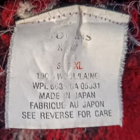 Vintage Woolrich Burgundy Red Wool Cardigan Sweater - Picture 6 of 7